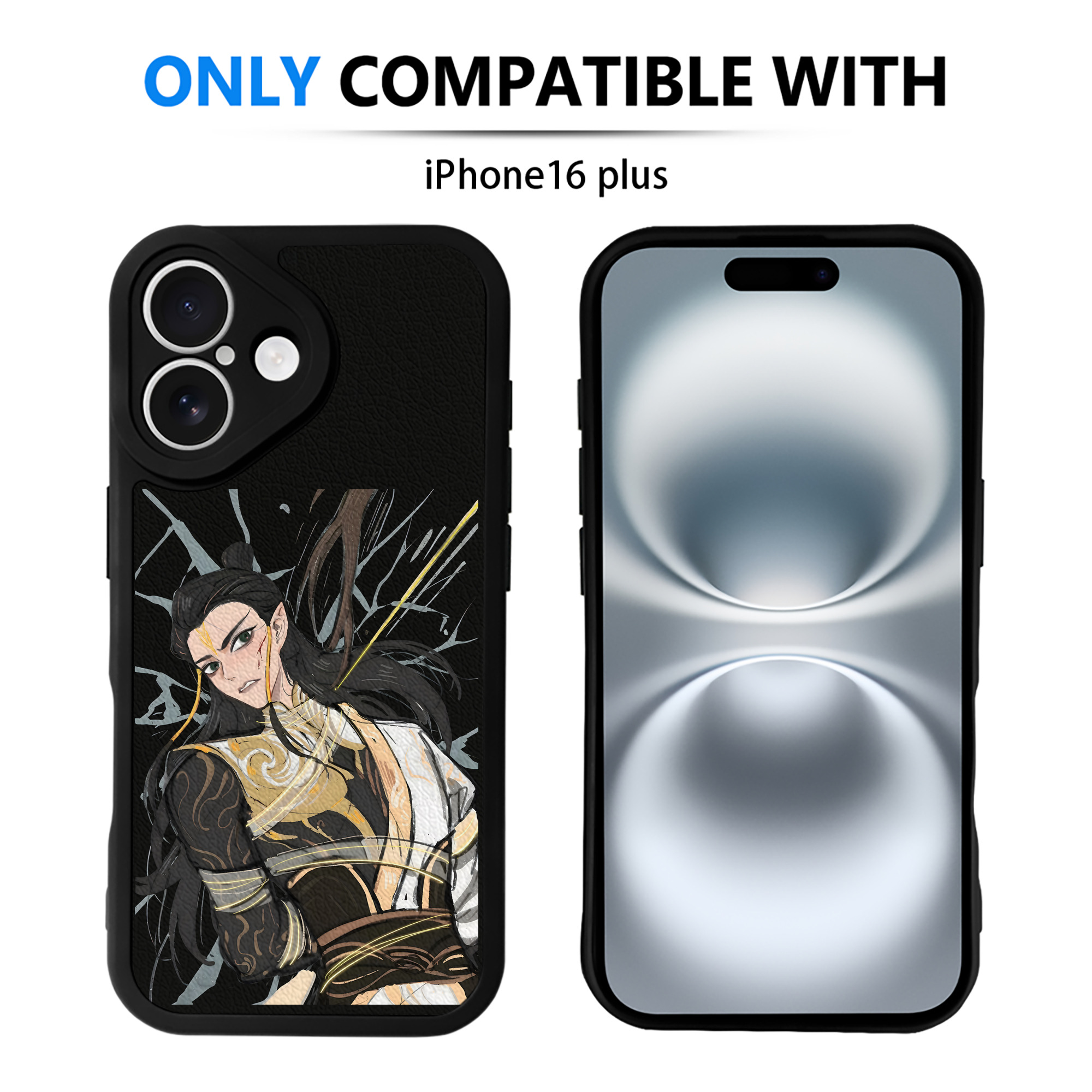 （画像用） Ne Zha 2 ナタ 魔童の大暴れ 【iPhone 16シリーズ対応】シリコンスマホケース（レザー調） 材質：シリコン